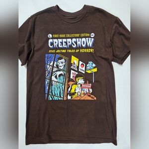 Creepshow T-shirt Mens Medium‎ Brown Retro Horror Graphic Halloween Streetwear